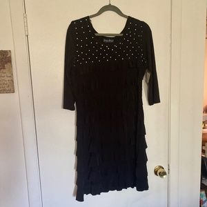 Swarovski Ruffle Cocktail Dress